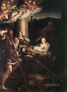 Krippe Heilige Nacht Renaissance Manierismus Antonio da Correggio Ölgemälde